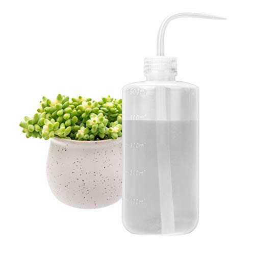 Bewässerung Flasche 500 ml mit auslaufsicherem O-Ring für Zimmerpflanzen Sukkulente Kaktus Kunststoff Squeeze Wasser kann Bonsai Terrarium Orchideen Sämling Lab Wash Label Tattoo Gerät