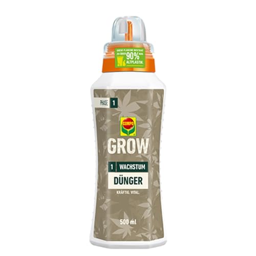 COMPO GROW Wachstum Dünger für Spezialkulturen - Dünger für Indoor & Outdoor - Spezialdünger für die Wachstumsphase - mineralisch - 500 ml, grün