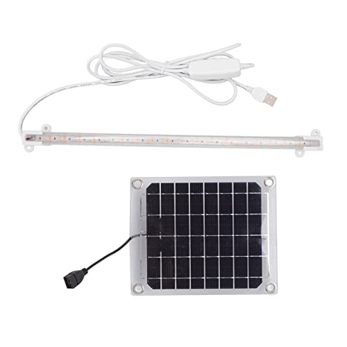 Solar Grow Lights für Pflanzen Im Freien, Full Spectrum Growing LED Plant Grow Light Strip Solar Plant Grow Light für Indoor Garden Balkon Gewächshaus Kräuter Gemüse Blumen Topf (10w)