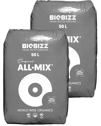 Growkingz Biobizz Allmix 100 Liter (2 x 50L Säcke) Growerde, Biobizz All Mix Erde, insgesamt 100L Grower Erde