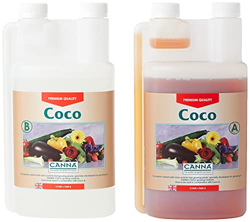 Canna Coco Pflanzendünger, 1 Liter, A & B, 2 Flaschen