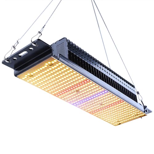 500W Vollspektrum LED Pflanzenlampe, Wärmeres Weiß LED Wachstumslampen, Upgrade PPFD 800 μmol/s/㎡ Grow Light für Zimmerpflanzen Sämling Garten Blumen