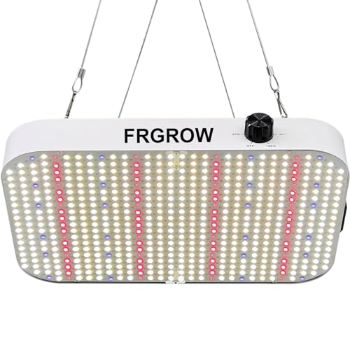 FRGROW LED Grow Lampe Dimmbarer, 13000 Lumen Grow Light, Pflanzenlampe LED Vollspektrum Wachstumslicht Zimmerpflanzen Blüte, Pflanzenleuchte LED mit UV-IR-Licht, 584 LEDs Daisy-Chain, Kühlsystem