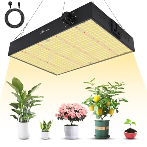 VIXKPIRR LED Pflanzenlampe 2000W Vollspektrum, LED Grow Lampe Dimmbarer Growlight, 2000W Pflanzenlampe mit UV & IR LED Wachstumslampe für Growzelt Zimmerpflanzen Gemüse Blume