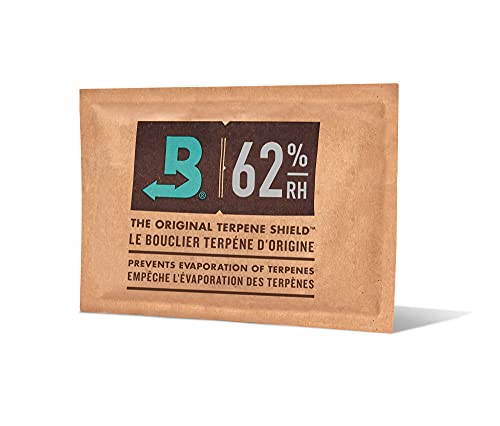 Boveda Zur Kräuteraufbewahrung | 62% RH 2-Wege-Feuchtigkeitskontrolle | Größe 67 schützt bis zu 450 g Blume | verhindert Terpenverlust bei Austrocknen und Schimmelbildung | 1 Stück