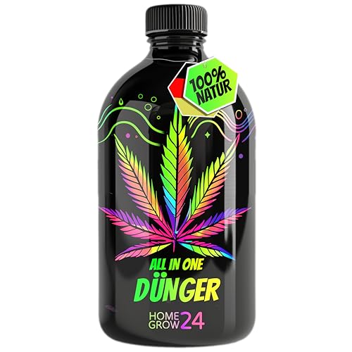 Homegrow24 Cannabis Dünger Indoor & Outdoor für Cannabispflanzen Wachstumsphase und Blütephase BIOlogischer organischer Grow & Bloom Hanfdünger I Starter Set