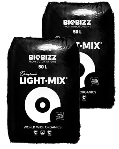 Growkingz Biobizz Lightmix Erde, Biobizz Light Mix 2 x 50L Säcke, Gesamt 100L, Grow Erde Grower Erde