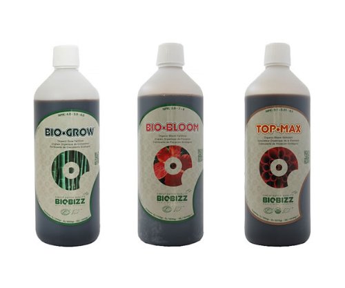 BioBizz - Bio Grow, Bio Bloom und Top Max, je 500 ml, Düngemittel