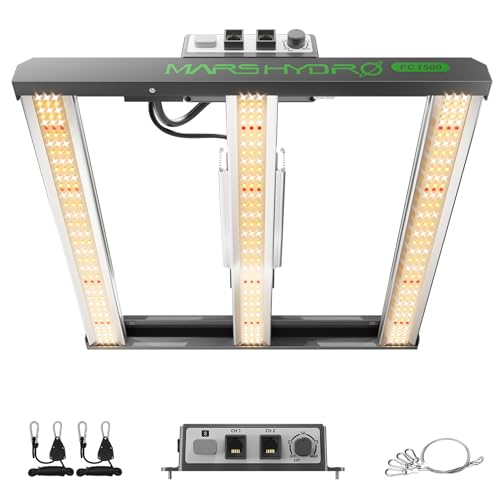 MARS HYDRO FC1500 EVO LED Grow Lampe Vollspektrum Samsung LM301H EVO 70x70CM Abdeckung Pflanzenlampe Daisy Chain dimmbare Bar Wachstumslampe für Zimmerpflanzen, Gemüse, Blume