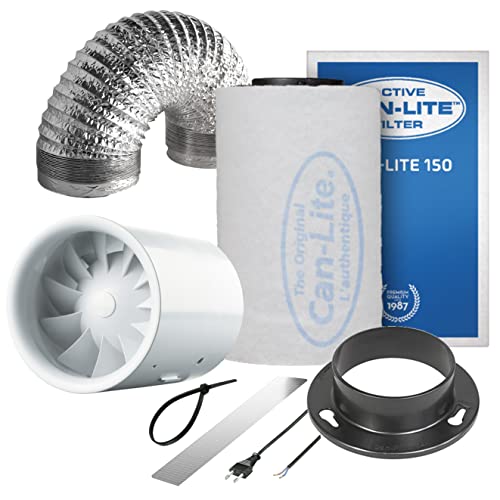 NICEGROW.de Abluft-Set Air Set Belüftung 100mm Quietline Lüfter 100 cbm/h AKF 150 cbm/h Grow