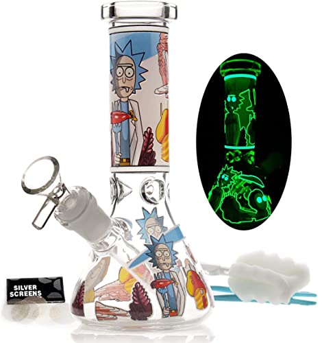 Mimi Bong Glasbong Bong Pfeife Wasserbongs f¨¹r Raucherbong Sch¨¹ssel 14,5 mm H?he 16,5 cm 250 g Recycling Tornado Filter Glas Wasserbong Wasserbong Hookah ?l Rig Bongs einfach zu tragen