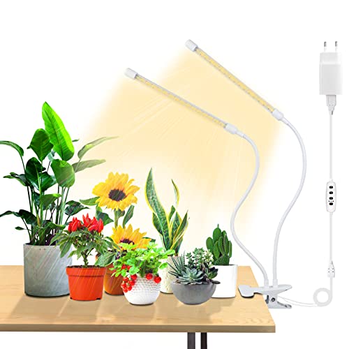 SUWITU Pflanzenlampe LED Vollspektrum, 96 LEDs Pflanzenlicht, Pflanzenleuchte mit Zeitschaltuhr Wachstumslampe 10 Arten von Helligkeit 3 Lichter Modi 360°Einstellbar Grow Lampe für Zimmerpflanzen
