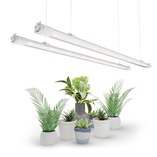 MARS HYDRO VG80 Pflanzenlampe LED, 120cm LED Grow Lampe Vollspektrum für Zimmerpflanzen, Gewaechshaus, Grow Shelves, IP65 IP65 wasserdicht Grow Light für Setzlinge Gemüse Blüte Blumen 2 Pack 80W