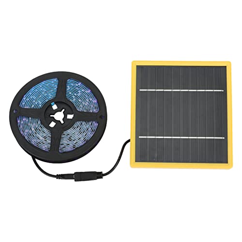 banapoy Solar Pflanzen Wachstumslicht, Vollspektrum Sonnenlicht Wachstumslampe Solarenergie 5M LED Pflanzenwachstums Lichtstreifen, 5M Pflanzenlicht mit Solarpanel für Gartenarbeit