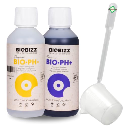 Weedness BioBizz Bio pH- Minus 250 ml + pH+ Plus 250 ml Flüssig - pH-Heber Grow Anbau Indoor Dünger Heben Erhöhen Set*