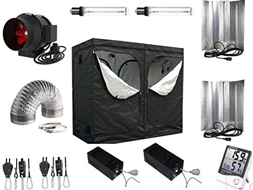 Growbox Komplettset 2 x 600 W NDL Eco 240x120x200 cm (2 x 600 W ohne AKF)