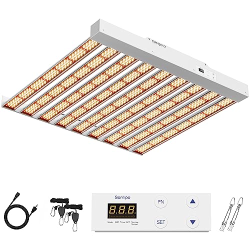 Yabingbos SPF4000 PRO Pflanzenlampe Led Vollspektrum Grow Light 400W 150x150cm Abdeckung mit Gemüse- und Blüten-Dimmer, Timer, Pflanzenlicht Led Grow Lampe für Zimmerpflanzen Gemüse Aussaat Blumen