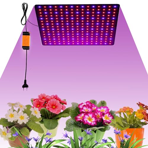 Grow Light LED Vollspektrum 45W Wachstumslampen für Pflanzen mit 4 Haken Pflanzenlampe 225LEDs Vollspektrum Drinnen für Wachsen Anlage Gemüse Obst Blume (Rot + Blau)