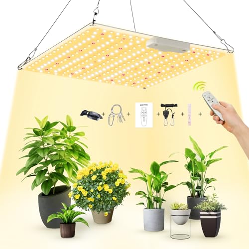 BOSYTRO Pflanzenlampe, 700W Pflanzenlampe LED Vollspektrum, Grow Light mit UV IR, Led Grow Lampe für Zimmerpflanzen, mit Fernbedienung zum Dimmbar