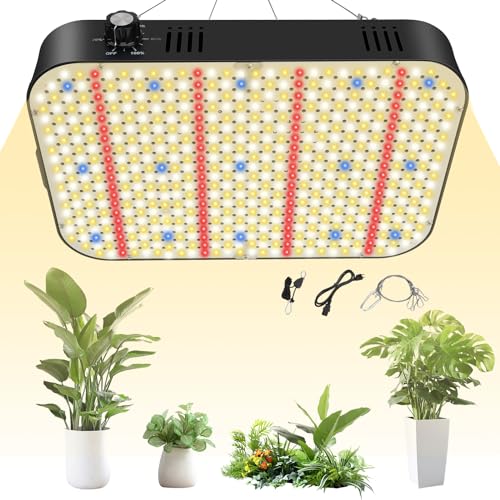 LED Pflanzenlampe, UV IR Vollspektrum Grow Lampe mit Dimmfunktion, 1000w LED Power Pflanzenlicht mit Daisy-Chain-Funktion, Grow Licht für Zimmerpflanzen, Gemüse, Blumen, Samen, Keimung, Blüte