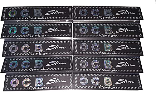 OCB 10 x 32 Premium Slim Zigarettenpapier Long Papers Blättchen +1 x Transporthülle