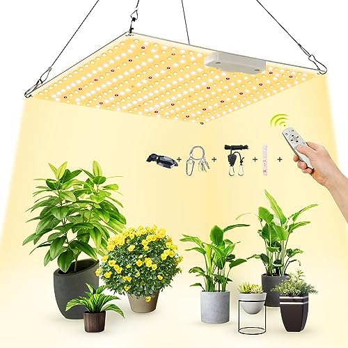 BOSYTRO 700W Pflanzenlampe LED Pflanzenlicht Vollspektrum Grow Light, mit UV IR Wachstumslampen Für Pflanzen, Geeignet für Zimmerpflanzen, mit Fernbedienung Einstellbare Helligkeit