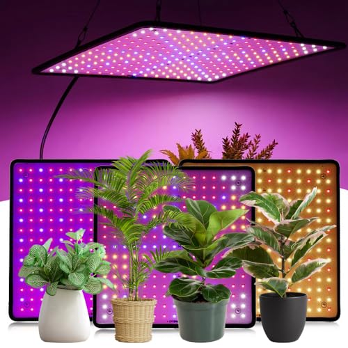 Starnearby LED Lampe Grow, 1000W Pflanzenlampe LED Vollspektrum Pflanzenlicht, Pflanzenlampe mit Haken, Wachstumslampe für Pflanzen, Zimmerpflanzen, Gemüse