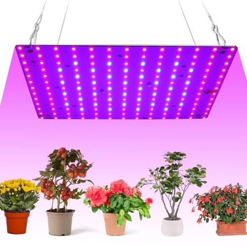 Lixada Pflanzenlampe LED Vollspektrum 169 LEDs Pflanzenlampe Anzucht mit 4 Haken Pflanzenleuchte Hängend LED Grow Light fur Gewächshauspflanzen, Gemüse, Blumen (Rot+Blau)