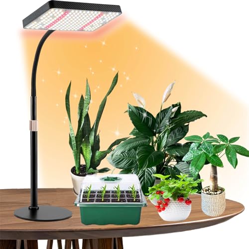 FRGROW Pflanzenlampe LED, UV-IR Vollspektrum Pflanzenlicht für Zimmerpflanzen, Pflanzenleuchte LED, Vollspektrum Pflanzenlampe 208 LEDs, Wachstumslampe für Pflanzen, Daisy Chain Funktion