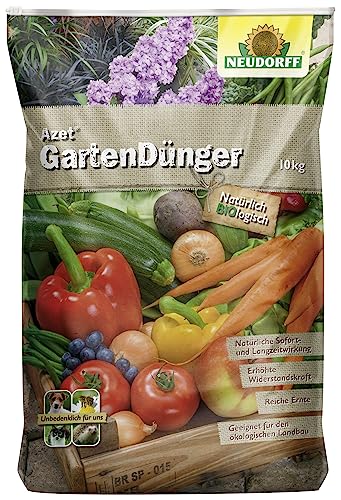 Neudorff Azet GartenDünger – Bio Gartendünger fördert die Blühkraft und reiche Ernte aller Gartenpflanzen mit natürlicher Sofort- & Langzeitwirkung, 10 kg