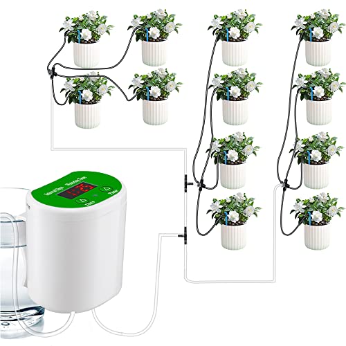 Automatische Bewässerungssystemgeräte, 12 Zimmerpflanzen-Bewässerungssystem, Topfpflanzen-Kits, LED-Anzeige und USB-Kraftwerk, DIY-Selbstbewässerungssystem