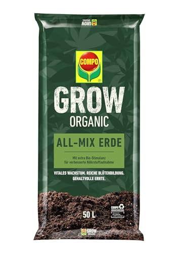 COMPO GROW ORGANIC All-Mix Erde 50L - Erde zum Anbau von Spezialkulturen Indoor & Outdoor - organisch - 50 Liter